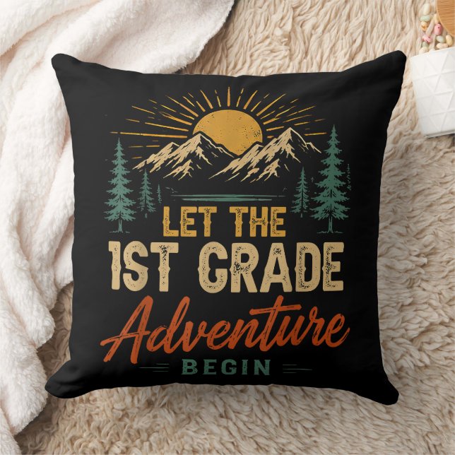 Let The 1st Grade Adventure Begin Cushion (Blanket)