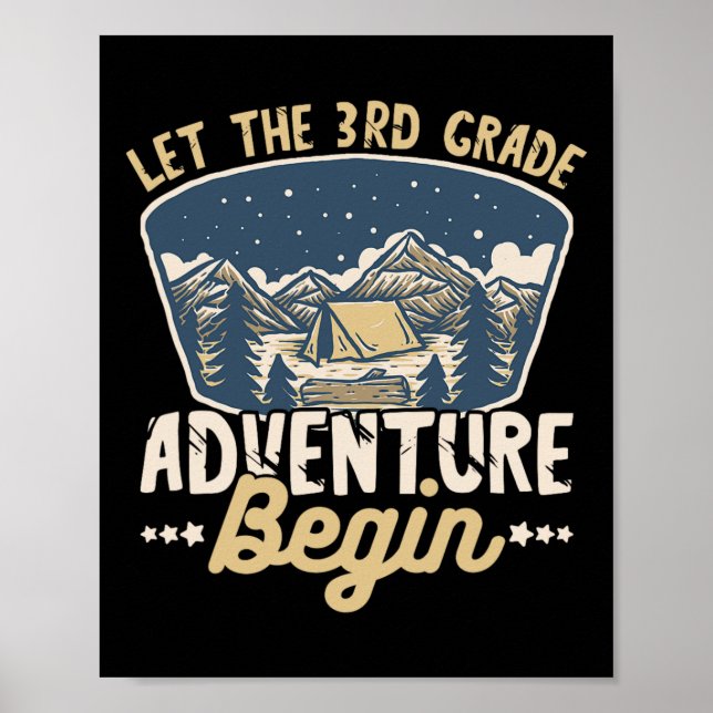 Let The 3rd Grade Adventure Begin Teacher Back to  Poster (Front)