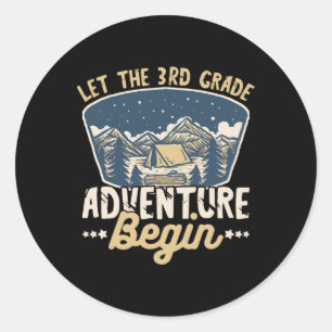 Let The 3rd Grade Adventure Begin Teacher Ck To Sc Classic Round Sticker