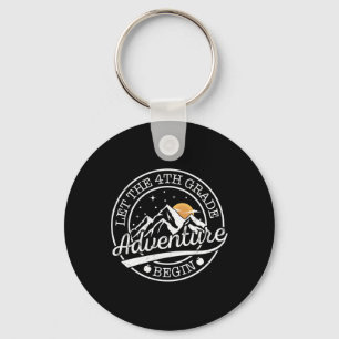 Let The 4th Grade Adventure Begin Retro First Day Key Ring