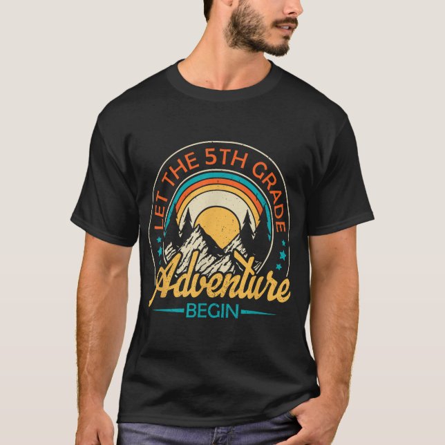 Let The 5Th Grade Adventure Begin Back To School T-Shirt (Front)