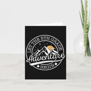 Let The 5th Grade Adventure Begin Retro First Day Card