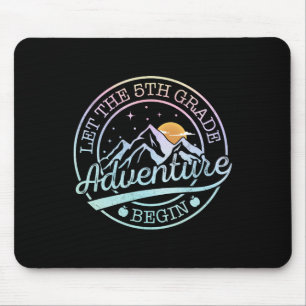 Let The 5th Grade Adventure Begin Retro First Day  Mouse Pad