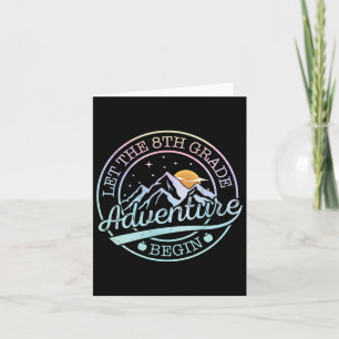Let The 8th Grade Adventure Begin Retro First Day Card