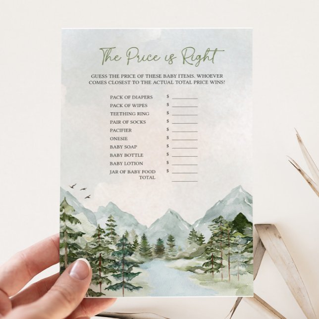 Let the Adventure Begin Baby Price is Right Game (Let the Adventure Begin Baby Shower Game)