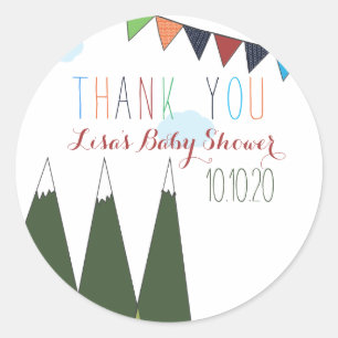 Let the Adventure Begin Baby Shower Classic Round Sticker