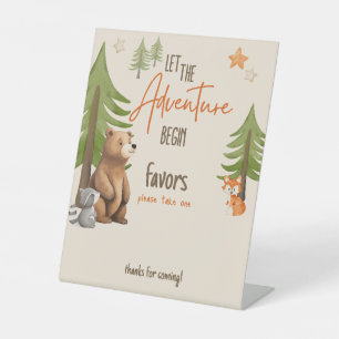 Let the Adventure Begin Baby Shower Pedestal Sign