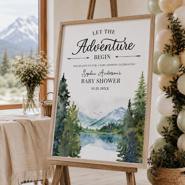 Let The Adventure Begin Baby Shower Quality Poster (Creator Uploaded)