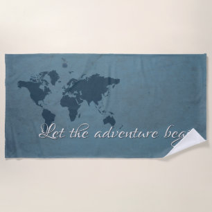 Let the adventure begin beach towel