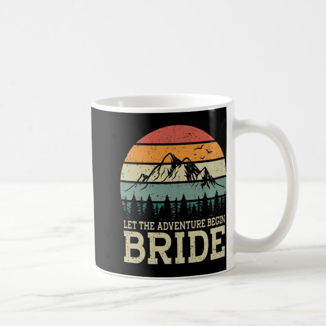 Let The Adventure Begin Bride Just Married Couples Coffee Mug (Right)