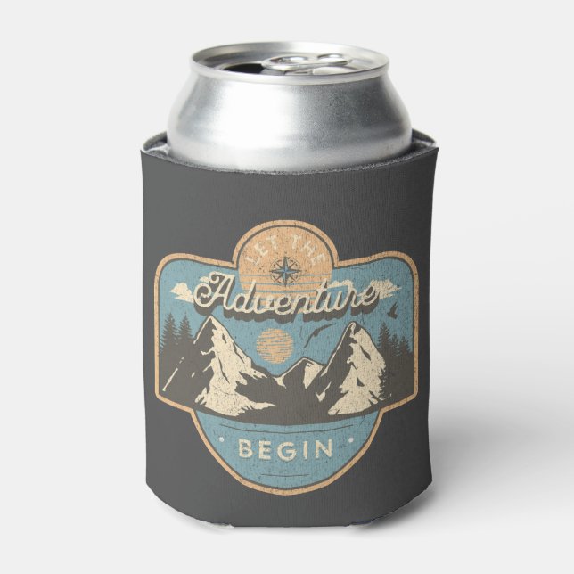 Let the adventure begin can cooler (Can Front)