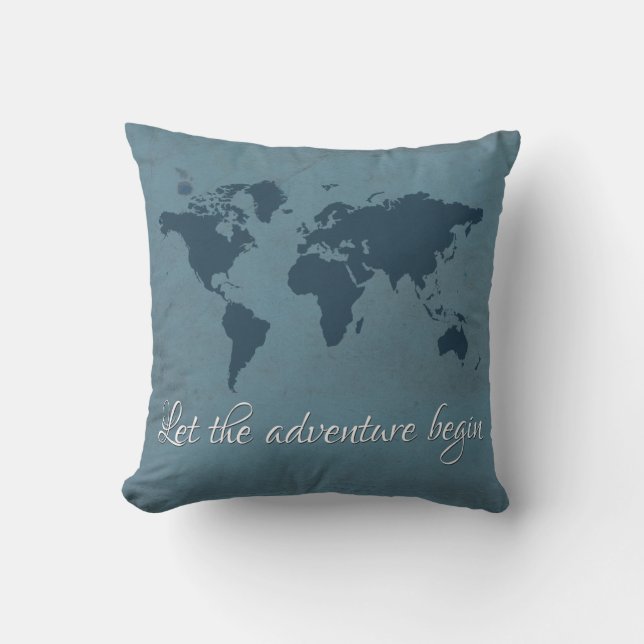 Let the adventure begin cushion (Front)