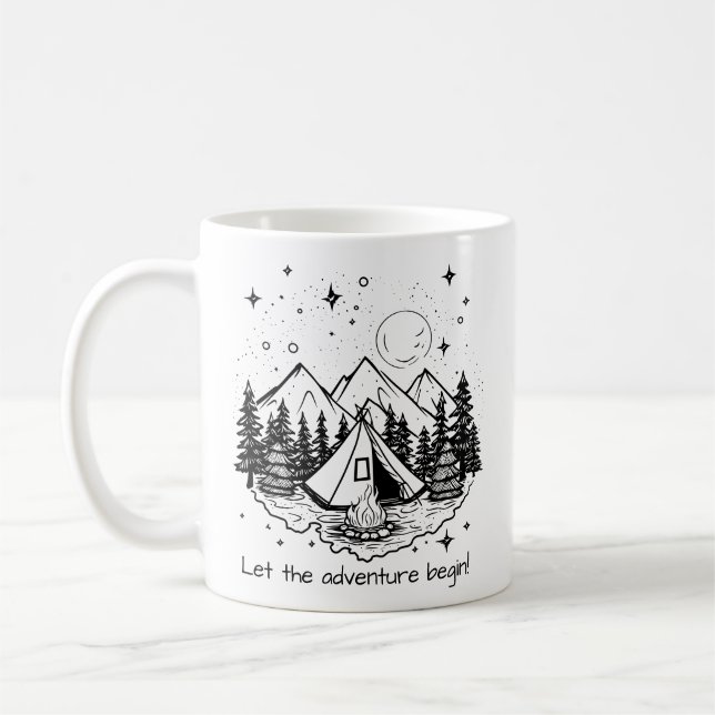 Let the Adventure Begin! Customisable Couple's Mug (Left)