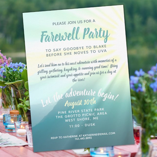 Let the Adventure Begin Farewell Party Invitation (Creator Uploaded)