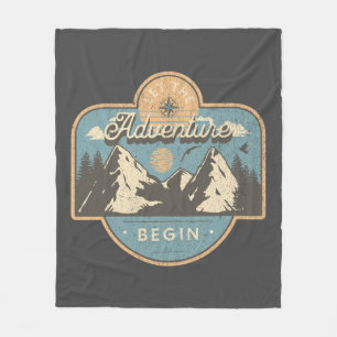 Let the adventure begin fleece blanket