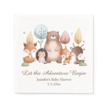 let the adventure begin forest animals baby shower