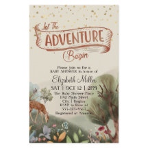 Let The Adventure Begin Forest Baby Shower