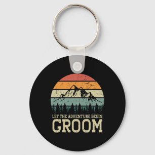 Let The Adventure Begin Groom Just Married Couples Key Ring