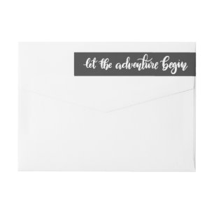 Let The Adventure Begin Handwritten Graduate Wrap Around Label