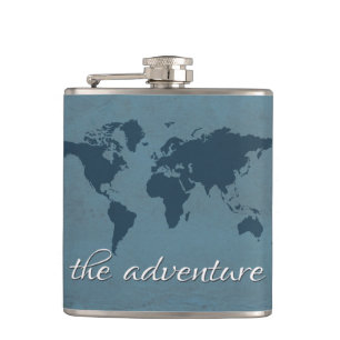 Let the adventure begin hip flask