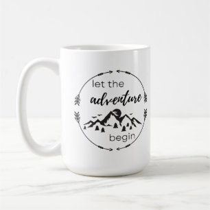 Let the Adventure Begin Mug - Black and White