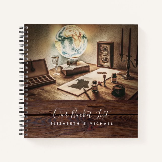 Let The Adventure Begin! Newlyweds BUCKETLIST Notebook (Front)