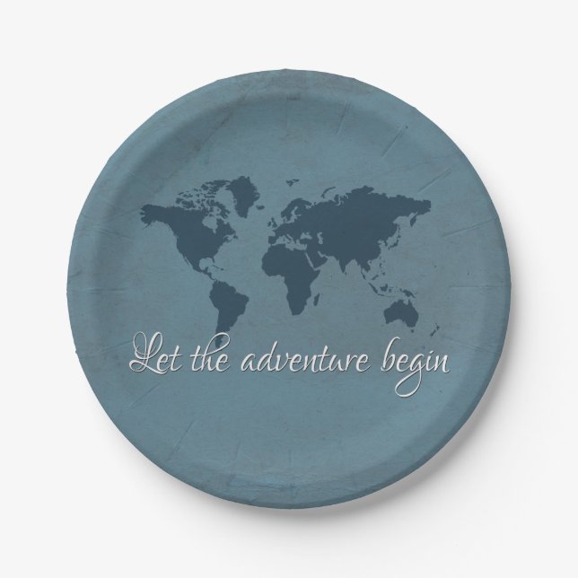 Let the adventure begin paper plate (Front)