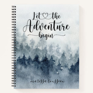 Let The Adventure Begin Personalised Forest Journa Notebook