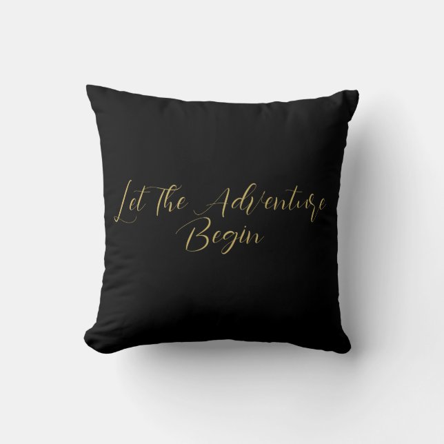 Let The Adventure Begin Pillow (Front)