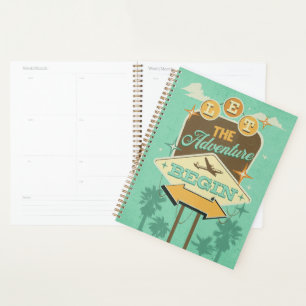 Let the adventure begin retro style design planner