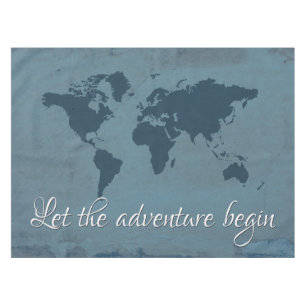 Let the adventure begin tablecloth