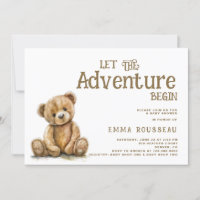 Let The Adventure Begin Teddy Bear Baby Shower