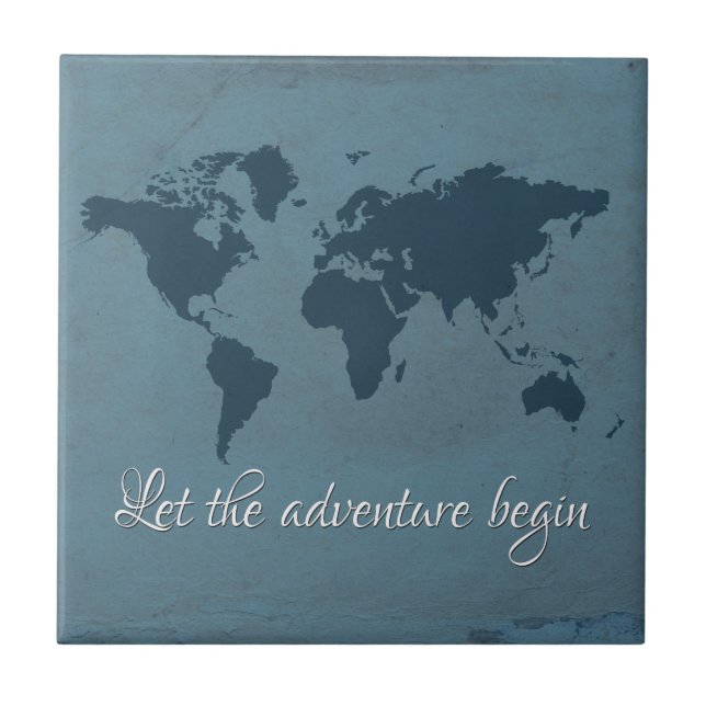 Let the adventure begin tile (Front)