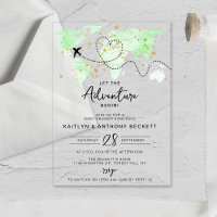 "Let The Adventure Begin!" Travel Map Baby Shower