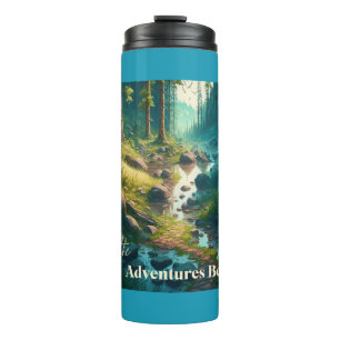 Let the Adventures Begin   Camping Themed Thermal Tumbler