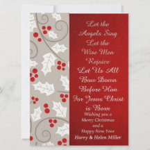 Let the Angels Sing Flat Holiday Christmas Card