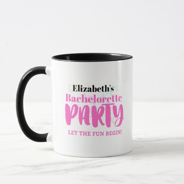 Let The Bacehelorette Party Begin Personalised Mug (Left)