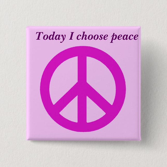 Let the be peace_ 15 cm square badge (Front)