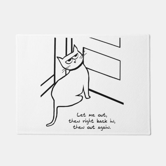 Let the Cat Out  - Funny Cat Gift for Cat Lovers Doormat (Front)