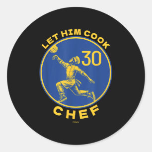 Let The Chef Cook Funny Basketball Court Legend Mo Classic Round Sticker