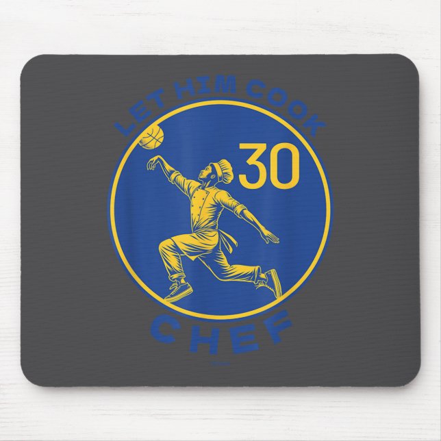 Let The Chef Cook Funny Basketball Court Legend Mo Mouse Pad (Front)