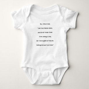 Let the children alone - Matthew 19:14 Bible verse Baby Bodysuit