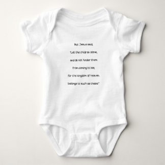 Let the children alone - Matthew 19:14 Bible verse Baby Bodysuit