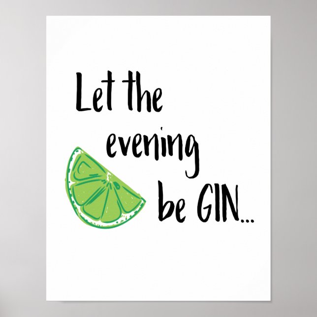 Let the Evening be GIN Poster (Front)
