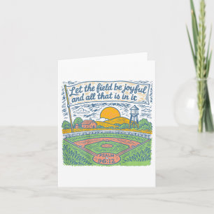 Let The Field Be Joyful Funny Baseball Game Day (  Card