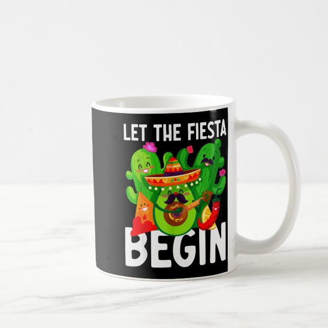 Let the fiesta begin funny cinco de mayo mexican L Coffee Mug (Right)