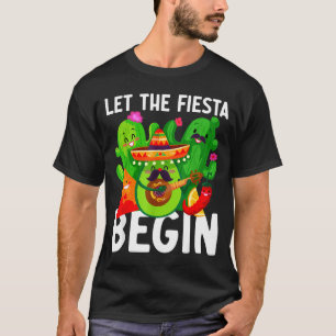 Let the fiesta begin funny cinco de mayo mexican L T-Shirt