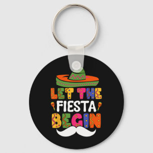Let The Fiesta Begin Funny Cinco De Mayo Mexican M Key Ring