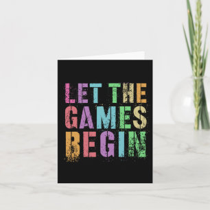 Let The Games Begin School's Out Field Day Legend  Card