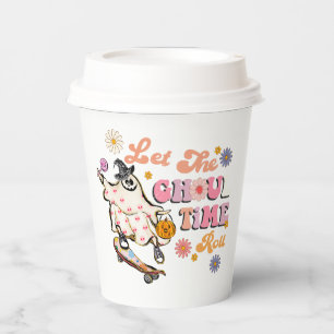 Let the Ghoul Time Roll Retro Halloween Paper Cups